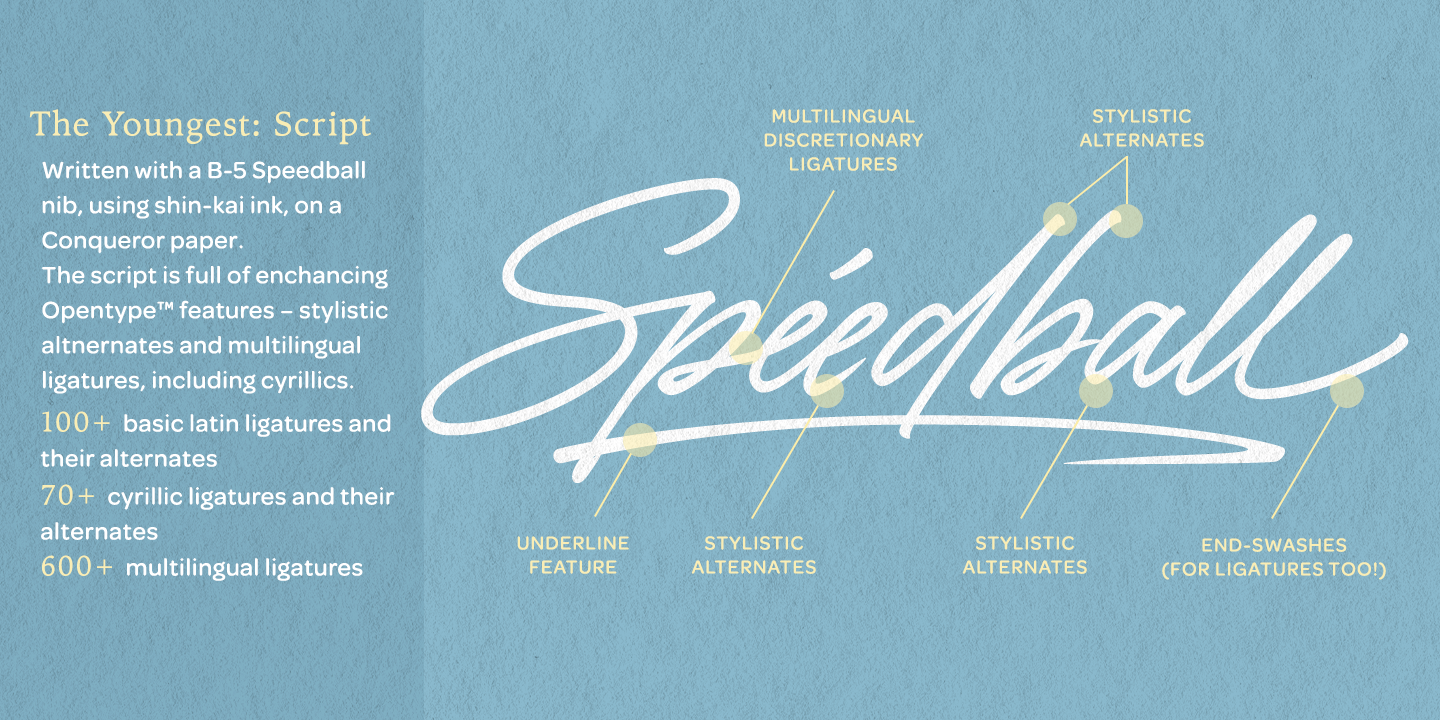 The Youngest Script Font preview